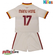 Camiseta AS Roma Manu Kone #17 Visitante Equipación para niños 2026-27 manga corta (+ pantalones cortos)